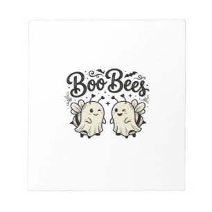 Boo Bees Vintage Halloween Geist Biene Design_1 Notizblock
