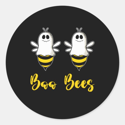 Boo Beez Bee Halloween Bees Runder Aufkleber (Vorderseite)