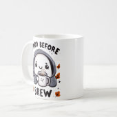 Boo Before Brew Ghost Coffee Funny Halloween Kaffeetasse (Vorderseite Links)
