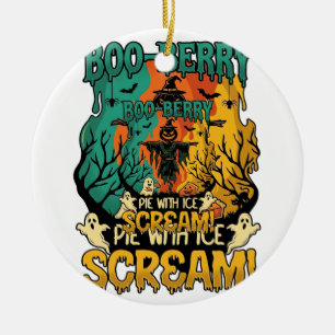 Boo Berry Pie Eis Schrei Kürbis Vogelscheuche Hall Keramik Ornament
