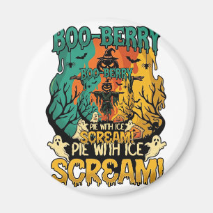 Boo Berry Pie Eis Schrei Kürbis Vogelscheuche Hall Magnet