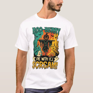 Boo Berry Pie Eis Schrei Kürbis Vogelscheuche Hall T-Shirt