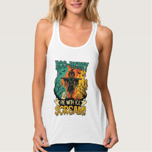 Boo Berry Pie Eis Schrei Kürbis Vogelscheuche Hall Tank Top