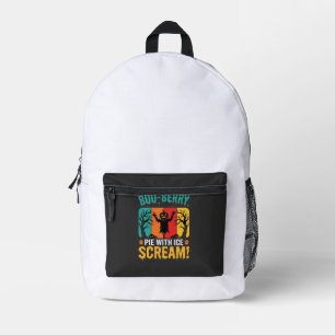 Boo-Berry-Pie-Halloween-Eiscreme-Design Bedruckter Rucksack