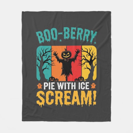 Boo-Berry-Pie-Halloween-Eiscreme-Design Fleecedecke (Vorderseite)