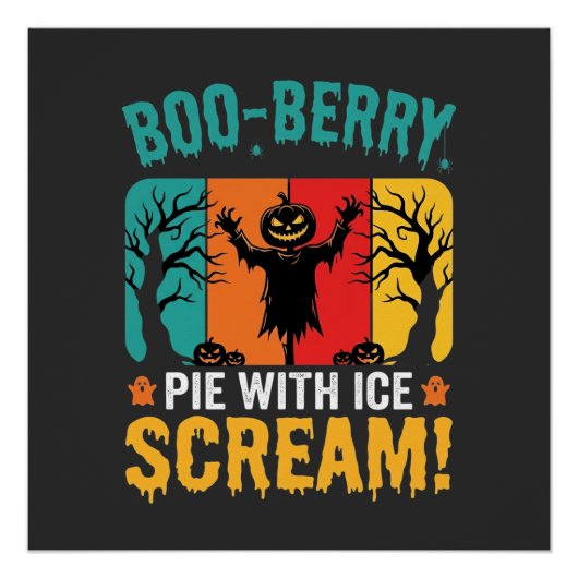 Boo-Berry-Pie-Halloween-Eiscreme-Design Poster (Vorderseite)
