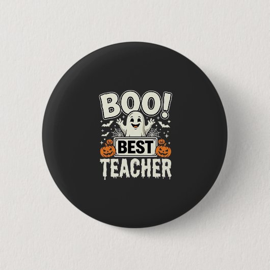 Boo Bester Lehrer Halloween-Geister-Design_1 Button (Vorderseite)