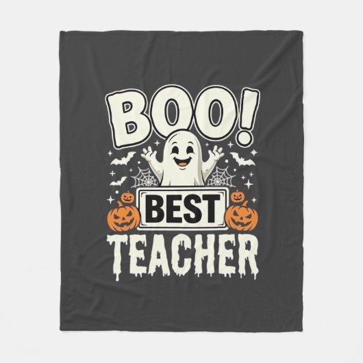 Boo Bester Lehrer Halloween-Geisterdesign_1 Fleecedecke (Vorderseite)
