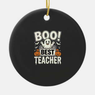 Boo Bester Lehrer Halloween-Geisterdesign_1 Keramik Ornament