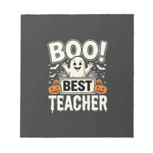 Boo Bester Lehrer Halloween-Geisterdesign_1 Notizblock