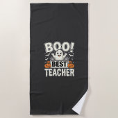 Boo Bester Lehrer Halloween-Geisterdesign_1 Strandtuch (Vorderseite)