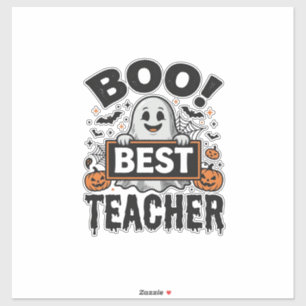 Boo Bester Lehrer Vintage Halloween-Lehrer-Design_ Aufkleber