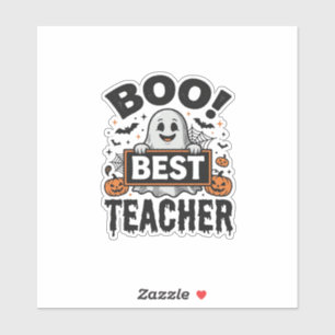 Boo Bester Lehrer Vintage Halloween Lehrer Design_ Aufkleber