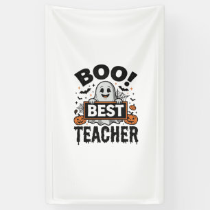 Boo Bester Lehrer Vintage Halloween Lehrer Design_ Banner
