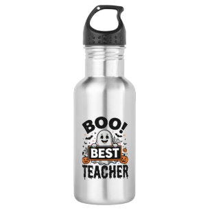 Boo Bester Lehrer Vintage Halloween Lehrer Design_ Edelstahlflasche