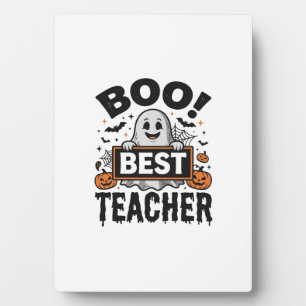 Boo Bester Lehrer Vintage Halloween Lehrer Design_ Fotoplatte