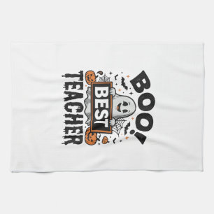 Boo Bester Lehrer Vintage Halloween Lehrer Design_ Geschirrtuch