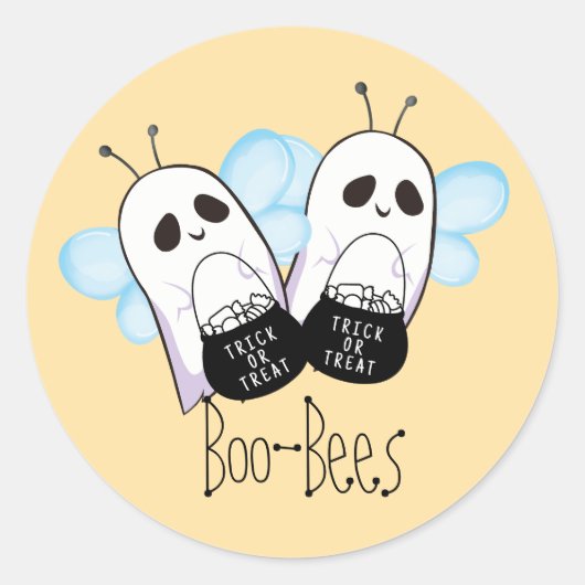 Boo-Bienen-Geist Runder Aufkleber (Vorderseite)