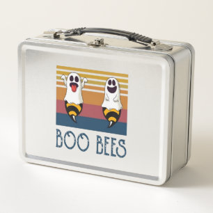 Boo Bienen Paar Geister Halloween-Shirt Metall Brotdose