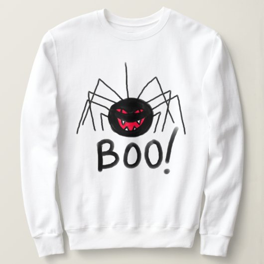 Boo! Big Black Spirit Halloween Sweatshirt (Design vorne)