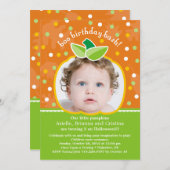 Boo Birthday Bash Pumpkin Party Einladung (Vorne/Hinten)