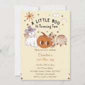 Boo Birthday ein kleiner Boo dreht zwei Einladung (Vorderseite)