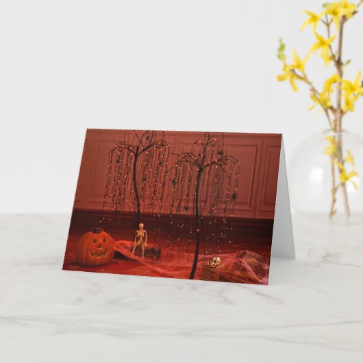 "BOO" BIS "YOU" HALLOWEEN KARTE (Gelbe Blume)