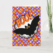 Boo Black Bats Candy Mais, kundenspezifisch Hallow Karte (Vorderseite)