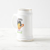 Boo Black Cat, Beängstigendes Pumpkin Coffee Hallo Bierglas (Vorderseite Links)