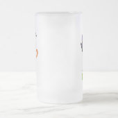 Boo Black Cat, Beängstigendes Pumpkin Coffee Hallo Mattglas Bierglas (Mittel)