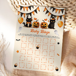 Boo Black Cat Halloween-Party Baby Bingo Games Einladung