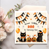 Boo Black Cat Halloween-Party Serviette