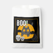 Boo Black Cat Pumpkin Skulls Kids Halloween Geschenktütchen (Vorderseite)