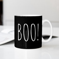 Boo! Black Funny Spooky Ghost Halloween Fans
