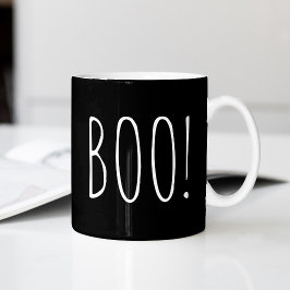 Boo! Black Funny Spooky Ghost Halloween Fans Kaffeetasse