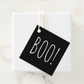 Boo Black Halloween-Party | Niedliche Minimalistis Geschenkanhänger (Beispiel)