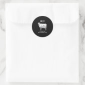 Boo Bleibe sechs Meter weg Runder Aufkleber (Tasche)