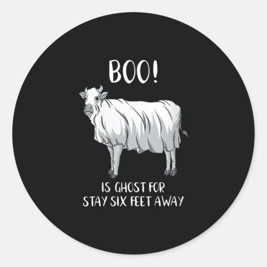 Boo Bleibe sechs Meter weg Runder Aufkleber (Vorderseite)