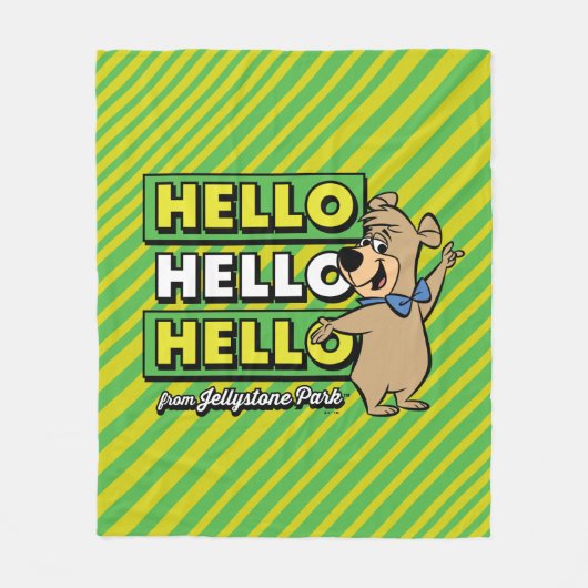 Boo-Boo Bear Hallo Hallo Hallo Von Jellystone Fleecedecke (Vorderseite)
