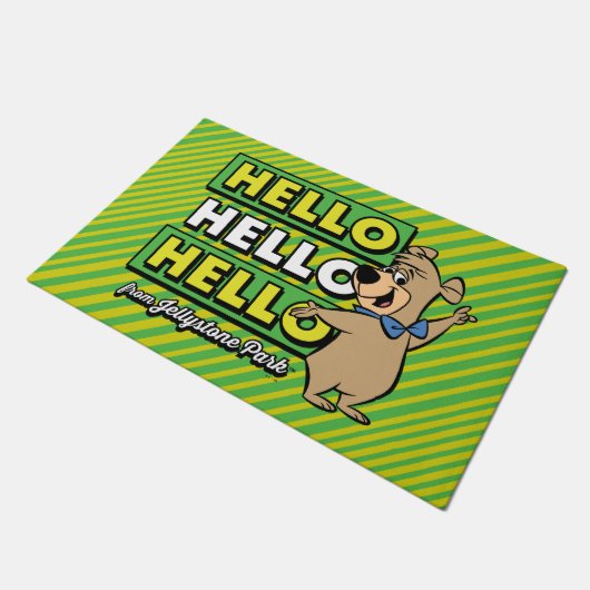 Boo-Boo Bear Hallo Hallo Hallo Von Jellystone Fußmatte (Schrägansicht)