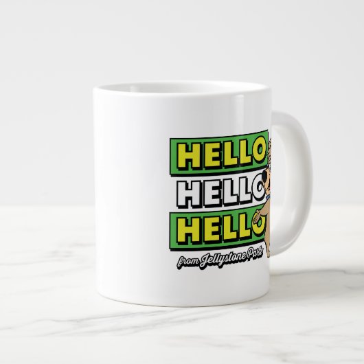 Boo-Boo Bear Hallo Hallo Hallo Von Jellystone Jumbo-Tasse (Vorderseite Rechts)