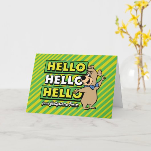 Boo-Boo Bear Hallo Hallo Hallo Von Jellystone Karte (Gelbe Blume)