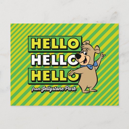 Boo-Boo Bear Hallo Hallo Hallo Von Jellystone Postkarte (Vorderseite)