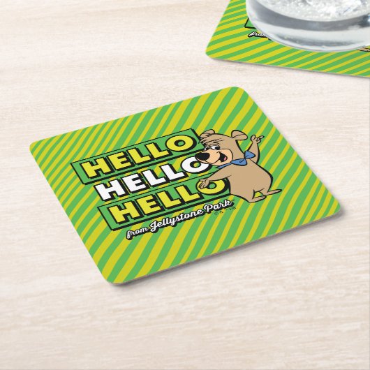 Boo-Boo Bear Hallo Hallo Hallo Von Jellystone Rechteckiger Pappuntersetzer (angewinkelt)