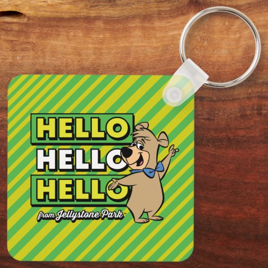 Boo-Boo Bear Hallo Hallo Hallo Von Jellystone Schlüsselanhänger (Rückseite)