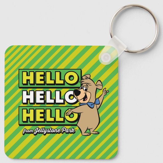 Boo-Boo Bear Hallo Hallo Hallo Von Jellystone Schlüsselanhänger (Rückseite)