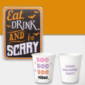 BOO BOO BOO Vibes Halloween Individuelle Name Pappbecher