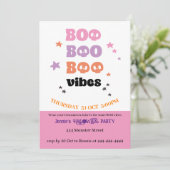 BOO BOO BOO Vibes Halloween-Party Einladung (Stehend Vorderseite)