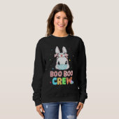 Boo Boo Crew Bunny Nurse Osterhasen Kaninchenmaske Sweatshirt (Vorne ganz)