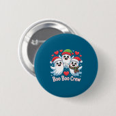Boo-boo Crew Christmas Ghost Santa Hat Halloween H Button (Vorne & Hinten)